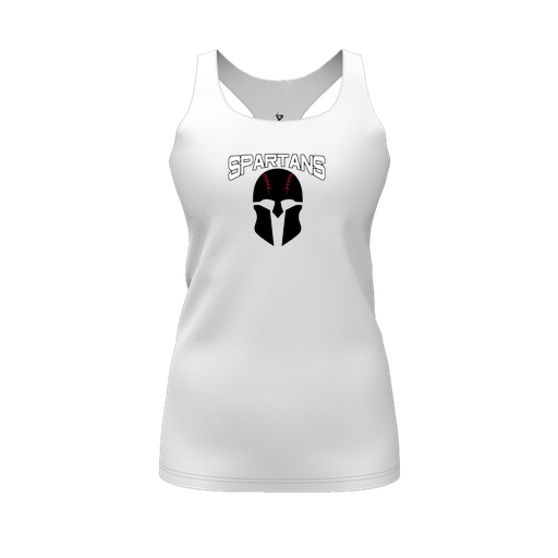 [CUS-DFW-RCBK-PER-WHT-FYS-LOGO2] Racerback Tank Top (Female Youth S, White, Logo 2)