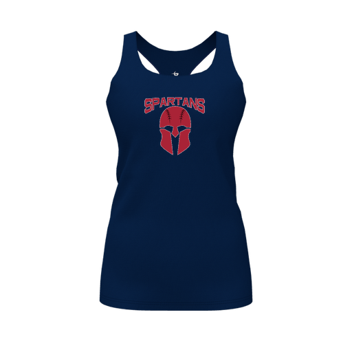 [FT0TRBNV-FYS-LOGO1] Decker Racerback Tank Top (Female Youth S, Navy, Logo 1)