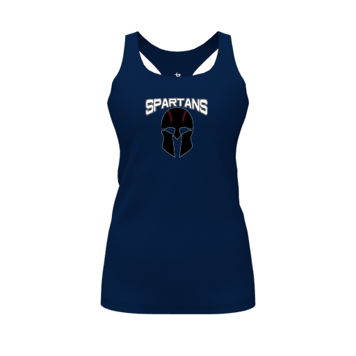 [FT0TRBNV-FYS-LOGO2] Decker Racerback Tank Top (Female Youth S, Navy, Logo 2)