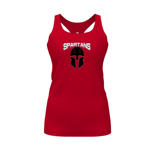 [CUS-DFW-RCBK-PER-RED-FYS-LOGO2] Racerback Tank Top (Female Youth S, Red, Logo 2)
