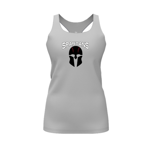 [CUS-DFW-RCBK-PER-GRY-FYS-LOGO2] Racerback Tank Top (Female Youth S, Gray, Logo 2)