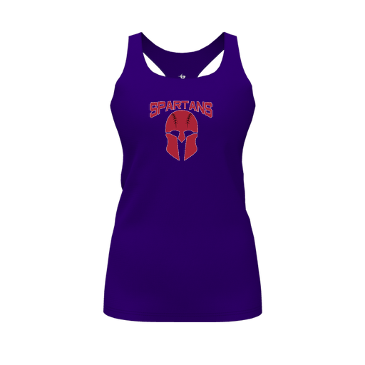 [FT0TRBPP-FYS-LOGO1] Decker Racerback Tank Top (Female Youth S, Purple, Logo 1)