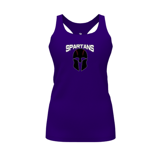 [FT0TRBPP-FYS-LOGO2] Decker Racerback Tank Top (Female Youth S, Purple, Logo 2)
