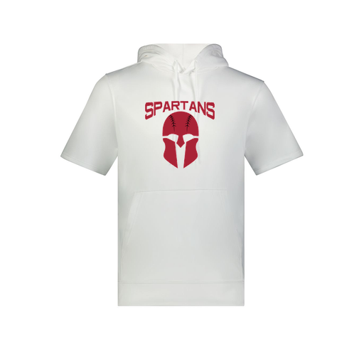 [6871.005.S-LOGO1] Men's Dri Fit Short Sleeve Hoodie (Adult S, White, Logo 1)