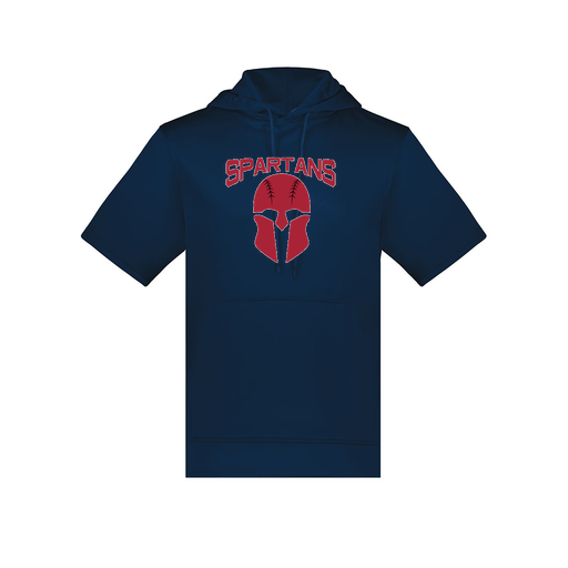 [6871.065.S-LOGO1] Men's Dri Fit Short Sleeve Hoodie (Adult S, Navy, Logo 1)