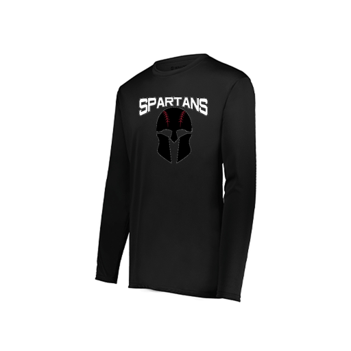 [222822.080.XS-LOGO2] Men's LS Smooth Sport Shirt (Adult XS, Black, Logo 2)