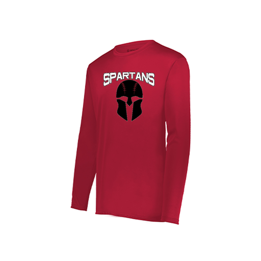 [222822.083.XS-LOGO2] Men's LS Smooth Sport Shirt (Adult XS, Red, Logo 2)