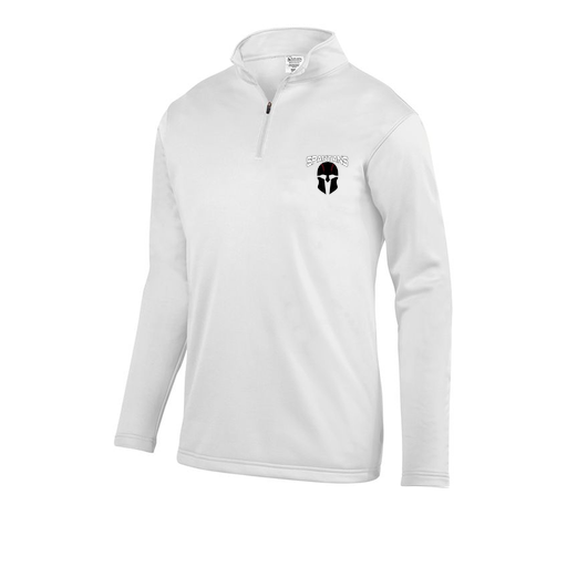 [FOLQFFWH-AS-LOGO2] Decker Men's FlexFleece 1/4 Zip (Adult S, White, Logo 2)