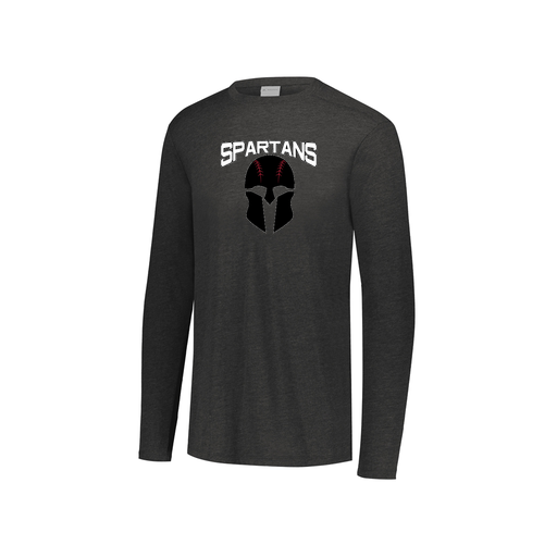 [FTLCUBBK-YS-LOGO2] Decker Youth Tri-Blend T-Shirt - Long Sleeve (Youth S, Black, Logo 2)