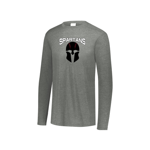 [FTLCUBGY-YS-LOGO2] Decker Youth Tri-Blend T-Shirt - Long Sleeve (Youth S, Gray, Logo 2)