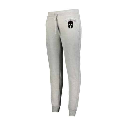 [229748.017.XS-LOGO2] Ladies 60/40 Fleece Jogger (Female Adult XS, Silver, Logo 2)